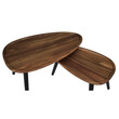 Σετ 2 Ξύλινα Τραπεζάκια Acacia Triangle Nesting 60 x 40 x 39 cm  50 x 31 cm HD0291 Home Deco Factory
