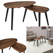 Σετ 2 Ξύλινα Τραπεζάκια Acacia Triangle Nesting 60 x 40 x 39 cm  50 x 31 cm HD0291 Home Deco Factory