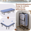 Costway  Πτυσσόμενο κρεβάτι επισκεπτών 80 x 200 cm με στρώμα αφρού μνήμης, μπλε, κατασκευασμένο στην Ιταλία. HW72812BL