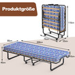 Costway  Πτυσσόμενο κρεβάτι επισκεπτών 80 x 200 cm με στρώμα αφρού μνήμης, μπλε, κατασκευασμένο στην Ιταλία. HW72812BL
