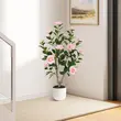Τεχνητό Δέντρο Καμέλια 91 cm με Ανθισμένα Λουλούδια - Ροζ HZ10313PI-1 Costway