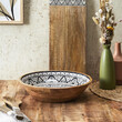 Μπολ από Ξύλο Μάνγκο Dune Μαύρο – 33cm KA0571 Home Deco Factory