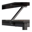 Γωνιακό Μεταλλικό Γραφείο 140 x 130 x 76 / 91.5 cm Χρώματος Μαύρο VASAGLE LWD56BK