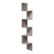 Γωνιακή Ξύλινη Ραφιέρα με 5 Ράφια 20 x 20 x 127.5 cm Χρώματος Γκρι VASAGLE LBC020M01