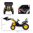 HOMCOM Ride-on Excavator 6V για Παιδιά 3-5 ετών - Κίτρινο 370-167V90YL