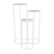 Σετ Μεταλλικές Ανθοστήλες 35 x 30 x 90 cm 3 τμχ Home Deco Factory HD6220