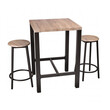 Σετ Μεταλλικό Τετράγωνο Τραπέζι - Bar 60 x 60 x 86 cm με 2 Σκαμπό Dock Urban Living 151089