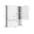 Επιτοίχιο Ντουλάπι Μπάνιου 60 x 20 x 70.5 cm Costway HW66689WH