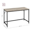 Μεταλλικό Γραφείο 120 x 60 x 75 cm Χρώματος Γκρι VASAGLE LWD039B56