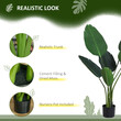Φυτό Outsunny Τεχνητό Bird of Paradise Ύψος 120 cm με γλάστρα για εσωτερικούς και εξωτερικούς χώρους 844-266