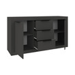 Μπουφές Doha pakoworld σε ανθρακί απόχρωση 150x45x80.5εκ