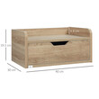 Σετ Κρεμαστά Ξύλινα Κομοδίνα 40 x 30 x 19.5 cm 2 τμχ Χρώματος Καφέ Ανοιχτό HOMCOM 831-629V00ND