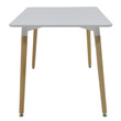 Τραπέζι Natali pakoworld MDF λευκό-πόδια φυσικό 120x80x76εκ