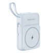KM0913-BL . Powerbank 10000mAh wireless με USB/USB-C/Lightning Mag Safe Kruger&Matz γαλάζιο
