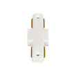 GLOBOSTAR® EUROTRACK-1PH 60904 Μονοφασικός Σύνδεσμος Ι Επέκτασης Ράγας 2 Καλωδίων 1L+1N για Σύστημα Ράγας Eurotrack-1PH AC 220-240V IP20 - Λευκό Ματ - Μ9.3 x Π3.5 x Υ1.6cm