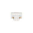 GLOBOSTAR® EUROTRACK-1PH 60904 Μονοφασικός Σύνδεσμος Ι Επέκτασης Ράγας 2 Καλωδίων 1L+1N για Σύστημα Ράγας Eurotrack-1PH AC 220-240V IP20 - Λευκό Ματ - Μ9.3 x Π3.5 x Υ1.6cm