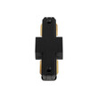 GLOBOSTAR® EUROTRACK-1PH 60903 Μονοφασικός Σύνδεσμος I Επέκτασης Ράγας 2 Καλωδίων 1L+1N για Σύστημα Ράγας Eurotrack-1PH AC 220-240V IP20 - Μαύρο Ματ - Μ9.3 x Π3.5 x Υ1.6cm