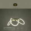 kelvo® GLOW 61658 Μοντέρνο Κρεμαστό Φωτιστικό Οροφής LED 36W 3600lm 360° AC 220-240V IP20 Ρυθμιζόμενο Λευκό CCT με Χειριστήριο από 2700K έως 6000K Dimmable - Lumileds SMD Chip - Χρυσό Πλατίνα & Λευκό Νήμα - Μ60 x Π60 x Υ45cm - 3 Χρόνια Εγγύηση