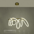 kelvo® GLOW 61660 Μοντέρνο Κρεμαστό Φωτιστικό Οροφής LED 69W 6900lm 360° AC 220-240V IP20 Ρυθμιζόμενο Λευκό CCT με Χειριστήριο από 2700K έως 6000K Dimmable - Lumileds SMD Chip - Χρυσό Πλατίνα & Λευκό Νήμα - Μ100 x Π100 x Υ70cm - 3 Χρόνια Εγγύηση