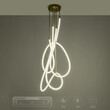 kelvo® GLOW 61671 Μοντέρνο Φωτιστικό Οροφής LED 85W 8500lm 360° AC 220-240V IP20 Ρυθμιζόμενο Λευκό CCT με Χειριστήριο από 2700K έως 6000K Dimmable - Lumileds SMD Chip - Χρυσό Πλατίνα & Λευκό Νήμα - Μ100 x Π100 x Υ140cm - 3 Χρόνια Εγγύηση