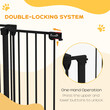 PawHut 3-Panel Medium Dog Gate με διπλό σύστημα κλειδώματος, 206x90cm, Μαύρο D06-186V00BK PawHut 3-Panel Medium Dog Gate με διπλό σύστημα κλειδώματος, 206x90cm, Μαύρο D06-186V00BK