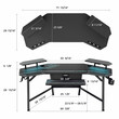 Gaming Γραφείο - Eureka Ergonomic® ERK-AED-E70B-V4 180x60x75εκ.