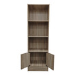 Βιβλιοθήκη Tekaro I pakoworld σε sonoma απόχρωση 57x33x180εκ