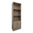 Βιβλιοθήκη Tekaro I pakoworld σε sonoma απόχρωση 57x33x180εκ