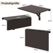 Costway Αναδιπλούμενο Τραπέζι Κουζίνας 80 x 60 cm σε Καφέ Απόχρωση για Εξοικονόμηση Χώρου CB10641CF