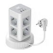 TESSAN 11 IN 1 TOWER SURGE PROTECTOR 8xSCHUKO, 2xUSB, 1xTYPE-C, 2M RETRACTABLE CABLE TESSAN 11 IN 1 TOWER SURGE PROTECTOR 8xSCHUKO, 2xUSB, 1xTYPE-C, 2M RETRACTABLE CABLE