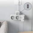TESSAN 6 IN 1 POWER STRIP 3xSCHUKO, 2xUSB, 1xTYPE-C 15CM CABLE TESSAN 6 IN 1 POWER STRIP 3xSCHUKO, 2xUSB, 1xTYPE-C 15CM CABLE