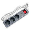LAMTECH 3WAY SURGE PROTECTOR WITH 1xTYPE-C 1xUSB 3xSCHUKO BLACK/WHITE 1.5M LAMTECH 3WAY SURGE PROTECTOR WITH 1xTYPE-C 1xUSB 3xSCHUKO BLACK/WHITE 1.5M