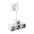 TESSAN 6 IN 1 POWER STRIP 3xSCHUKO, 2xUSB, 1xTYPE-C 15CM CABLE TESSAN 6 IN 1 POWER STRIP 3xSCHUKO, 2xUSB, 1xTYPE-C 15CM CABLE