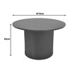 Τραπέζι σαλονιού Dovel pakoworld mdf σε sonoma-μαυρη απόχρωση Φ70x40εκ Τραπέζι σαλονιού Dovel pakoworld mdf σε sonoma-μαυρη απόχρωση Φ70x40εκ