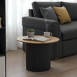 Τραπέζι σαλονιού Dovel pakoworld mdf σε sonoma-μαυρη απόχρωση Φ70x40εκ Τραπέζι σαλονιού Dovel pakoworld mdf σε sonoma-μαυρη απόχρωση Φ70x40εκ