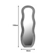 Καθρέπτης Glinde Inart βελούδο σε γκρι απόχρωση 50x3.3x150εκ Καθρέπτης Glinde Inart βελούδο σε γκρι απόχρωση 50x3.3x150εκ