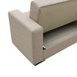 Καναπές-κρεβάτι με αποθηκευτικό χώρο τριθέσιος Vox pakoworld κρεμ ύφασμα 214x82x83εκ