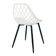 Καρέκλα Suan pakoworld pp σε λευκή απόχρωση και μαύρο μεταλλικό πόδι 56x49x82εκ