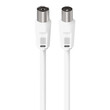 CABLE,ANTENNA,COAX,M/F,5M,75dB,WHITE,NICKEL-PLATED