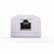 CABLEXPERT CAT6A FTP SINGLE PORT SURFACE MOUNT BOX WHITE