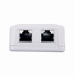 CABLEXPERT CAT6A FTP DOUBLE PORT SURFACE MOUNT BOX WHITE