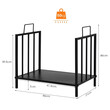 Costway Μεταλλική Ραφιέρα Καυσόξυλων 46x31x46cm Μαύρη - Αντοχή έως 50kg HV10306