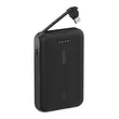 BOOSTCHARGE POWER BANK 10K, 20W PD with integrated USB-C Cable, Black