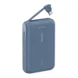 BOOSTCHARGE POWER BANK 10K, 20W PD with integrated USB-C Cable, Blue