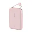 BOOSTCHARGE POWER BANK 10K, 20W PD with integrated USB-C Cable, Pink