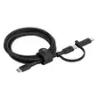 2-IN-1 USB-C & LTG BRAIDED CABLE, PCR, 1.5M, BLK