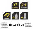 TOP MASTER Κατσαβίδια CR-V σετ 7τεμ 225104 TOP MASTER Κατσαβίδια CR-V σετ 7τεμ 225104
