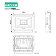 GEYER Προβολέας led μαύρος 10W 4000K 900LM LPRM10CE GEYER Προβολέας led μαύρος 10W 4000K 900LM LPRM10CE