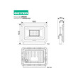 GEYER Προβολέας led μαύρος 20W 4000K 1800LM LPRM20CE GEYER Προβολέας led μαύρος 20W 4000K 1800LM LPRM20CE