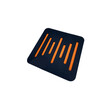 Audiodesigner Ecoplan Sounder Line Black/Orange Ηχοαπορροφητικά Πάνελ Πολυεστέρα 600x600x40 mm / 1.44 τ.μ. (4 Τεμάχια)